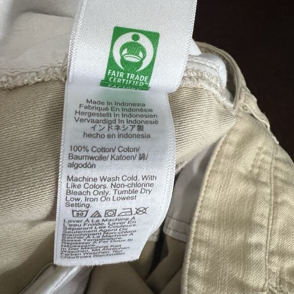 J. Crew Pants 100% Cotton Camp Pants Khaki‎ Crop Straight BJ493 Women’s Size 18 - Picture 9 of 10